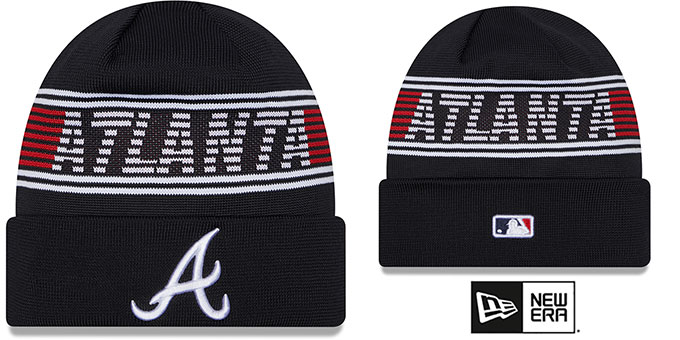 Braves '24-25 SPORT-KNIT' Navy Beanie Hat by New Era