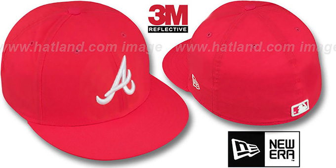 Braves '3M REFLECTIVE' Red Fitted Hat by New Era