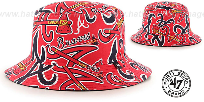 Braves 'BRAVADO BUCKET' Hat by Twins 47 Brand