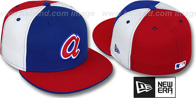 Braves 'COOP PINWHEEL' Royal-White-Red Fitted Hat by New Era