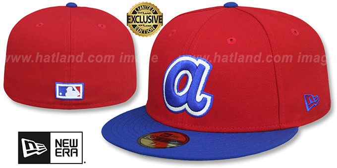 Braves 'COOPERPACK' Red-Royal Fitted Hat by New Era