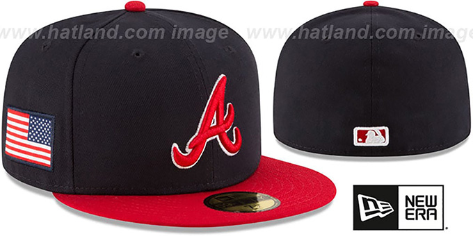 Braves 'COUNTRY COLORS' Navy-Red Fitted Hat by New Era