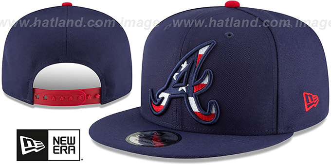 Braves 'FLAG FILL INSIDER SNAPBACK' Navy Hat by New Era