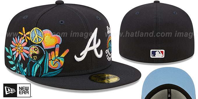 Braves 'GROOVY' Navy Fitted Hat by New Era