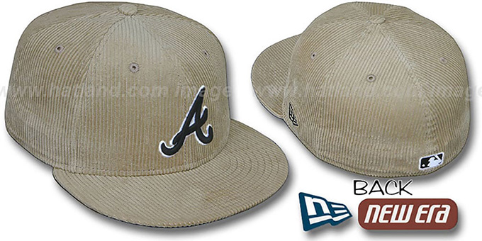 Braves 'MELVILLE CORD' Tan Fitted Hat by New Era