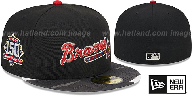 Braves 'METALLIC CAMO' Fitted Hat by New Era