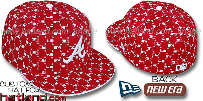 Braves 'MLB FLOCKING' Red Fitted Hat by New Era