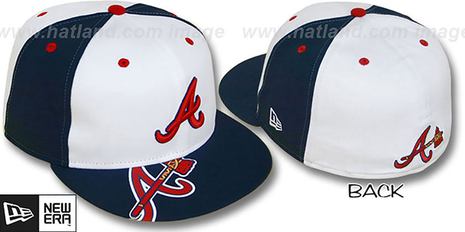 Braves 'ORLANTIC' White-Navy Fitted Hat by New Era