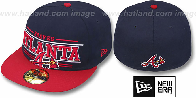 Braves 'RETRO-SMOOTH' Navy-Red Fitted Hat by New Era