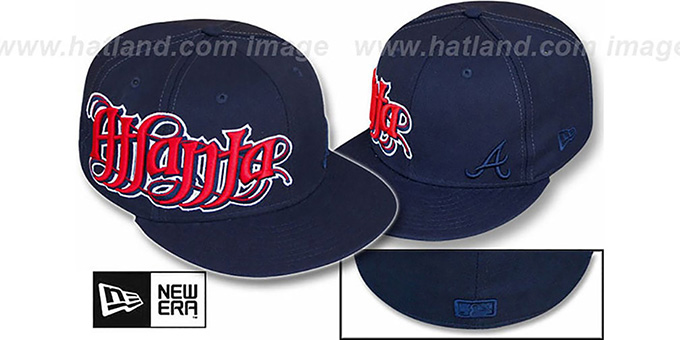 Braves 'RIGHT HOOK' Navy Fitted Hat by New Era