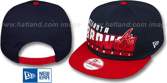 Braves 'SLICE-N-DICE SNAPBACK' Navy-Red Hat by New Era