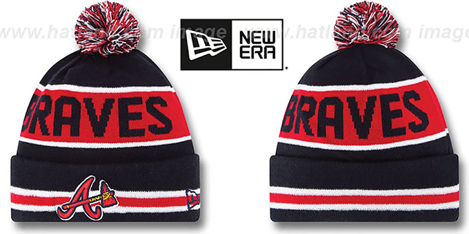 Braves 'THE-COACH' Navy Knit Beanie Hat by New Era