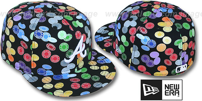 Braves 'TOKENS' Black-Multi Fitted Hat by New Era