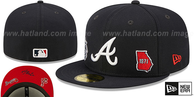 Braves 'TRIPLE THREAT IDENTITY' Navy Fitted Hat by New Era