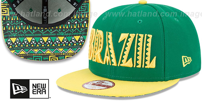 Brazil 'SPLENDOR SNAPBACK' Green-Yellow Hat by New Era