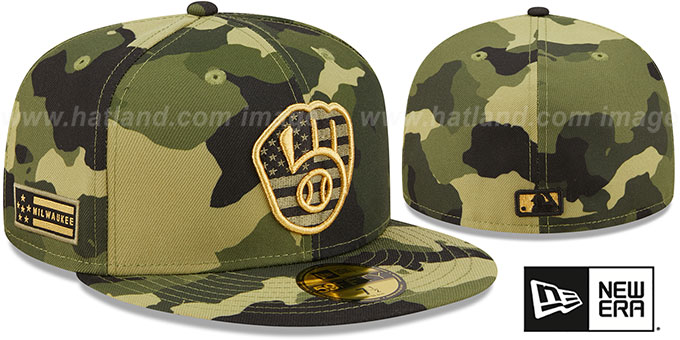 Brewers 2022 ARMED FORCES 'STARS N STRIPES' Hat by New Era