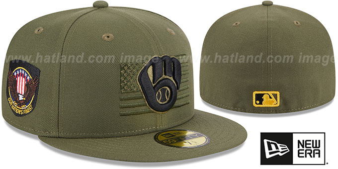 Brewers 2023 ARMED FORCES 'STARS N STRIPES' Hat by New Era