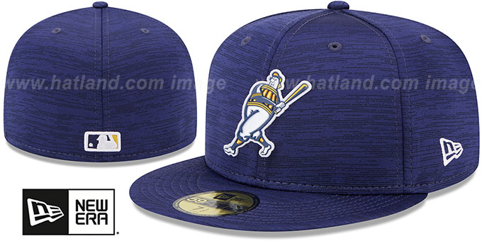 Brewers '2023 CLUBHOUSE' Heather Navy Fitted Hat by New Era