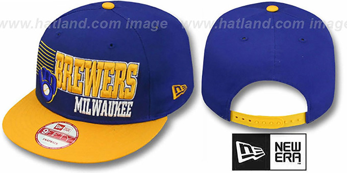 Brewers '2T COOP BORDERLINE SNAPBACK' Royal-Gold Hat by New Era