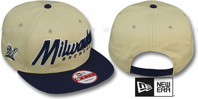 Brewers 'SNAP-IT-BACK SNAPBACK' Gold-Navy Hat by New Era