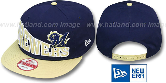 Brewers 'STOKED SNAPBACK' Navy-Tan Hat by New Era