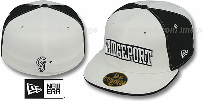 Bridgeport 'PINWHEEL-CITY' White-Black-White Fitted Hat by New Era