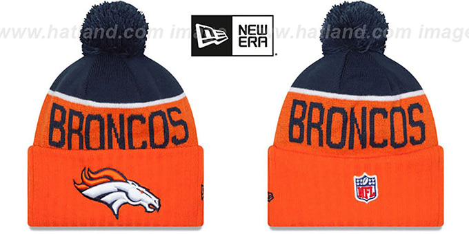 Broncos '2015 STADIUM' Orange-Navy Knit Beanie Hat by New Era