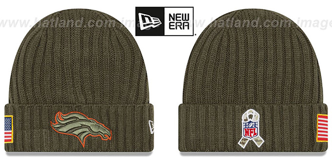 Broncos '2017 SALUTE-TO-SERVICE' Knit Beanie Hat by New Era