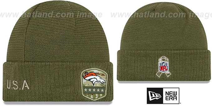 Broncos '2019 SALUTE-TO-SERVICE' Knit Beanie Hat by New Era