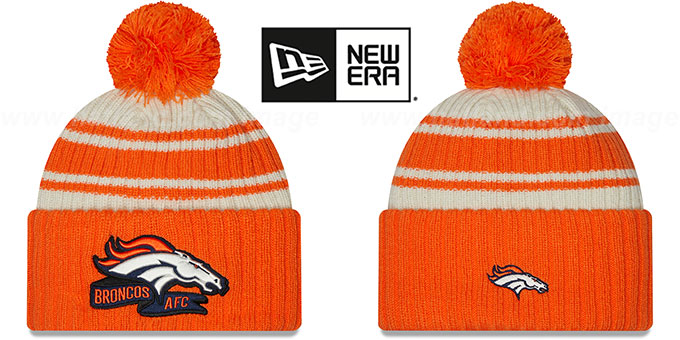 Broncos '2022 NFL SIDELINE' Knit Beanie Hat by New Era