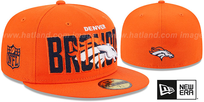 Broncos 2023 'NFL DRAFT' Orange Fitted Hat by New Era