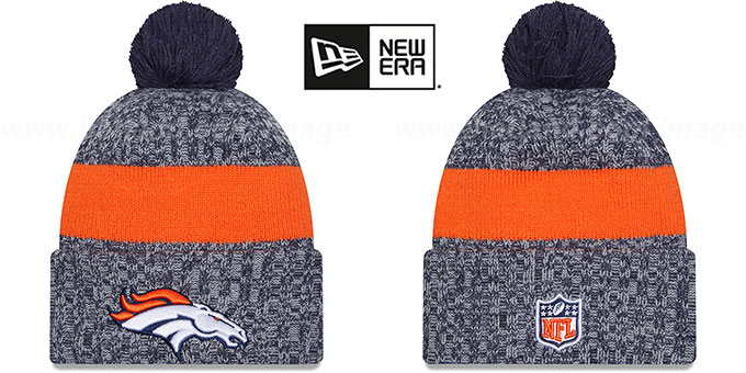 Broncos 2023 'SIDELINE' Knit Beanie Hat by New Era