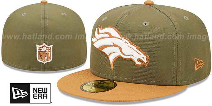 Broncos '2T COLOR PACK' Olive-Tan Fitted Hat by New Era