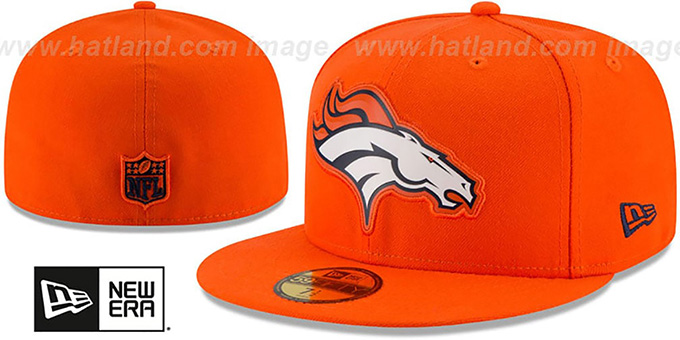 Broncos 'BEVEL' Orange Fitted Hat by New Era