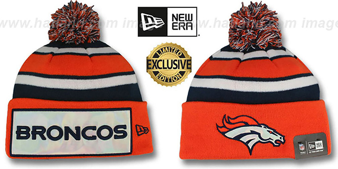 Broncos 'BIG-SCREEN' Knit Beanie Hat by New Era