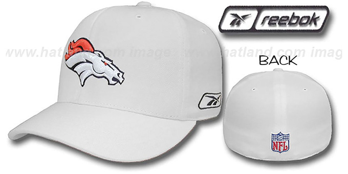 Broncos 'COACHES' Fitted Hat by Reebok - white