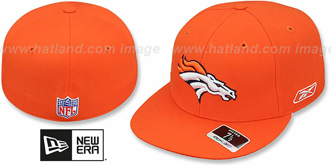 Broncos 'COACHES' Orange Fitted Hat by Reebok