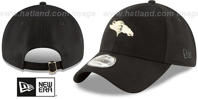 Broncos 'MINI GOLD METAL-BADGE STRAPBACK' Black Hat by New Era