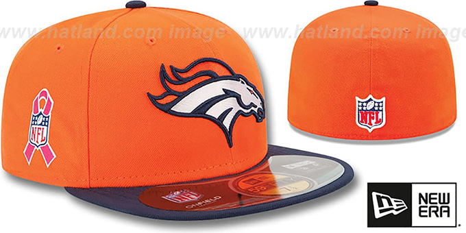 Broncos 'NFL BCA' Orange-Navy Fitted Hat by New Era