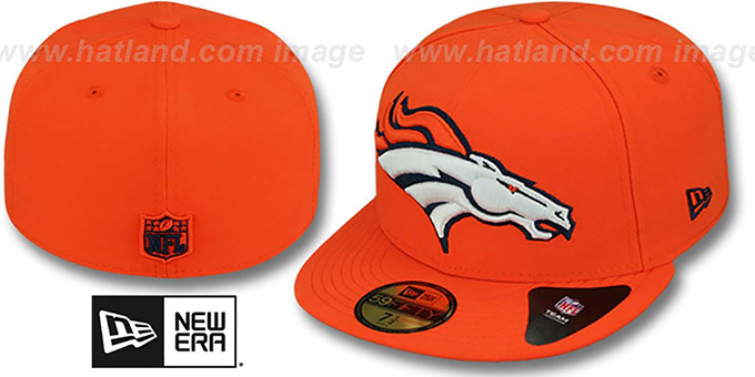 Broncos NFL 'MIGHTY-XL' Orange Fitted Hat by New Era