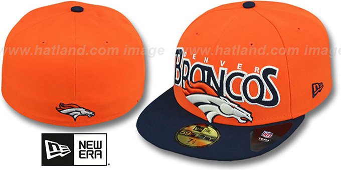 Broncos 'PROFILIN' Orange-Navy Fitted Hat by New Era