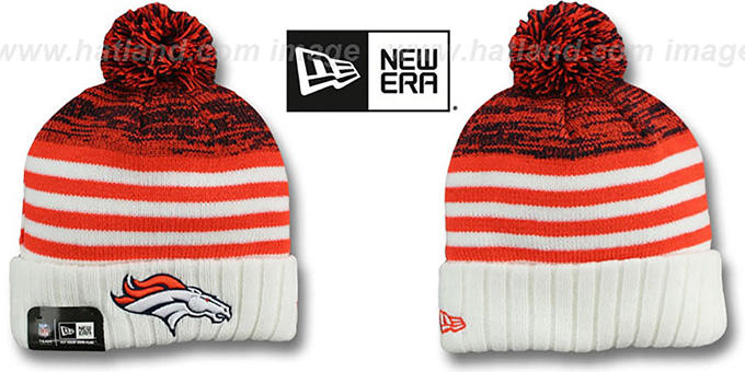 Broncos 'SNOWFALL STRIPE' Knit Beanie Hat by New Era