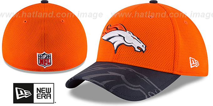 Broncos 'STADIUM TRAINING FLEX' Orange-Navy Hat by New Era