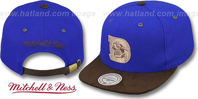 Broncos 'TC-BROWN SUEDE STRAPBACK' Hat Mitchell and Ness