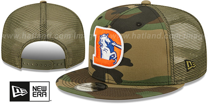 Broncos 'THROWBACK ARMY CAMO TRUCKER' Hat by New Era