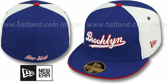 Brooklyn 'PINWHEEL-CITY' Royal-White-Royal Fitted Hat by New Era