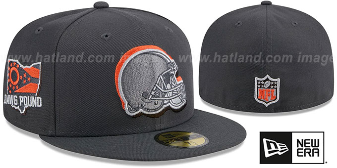 Browns 2024 'ONSTAGE NFL DRAFT' Grey Fitted Hat by New Era