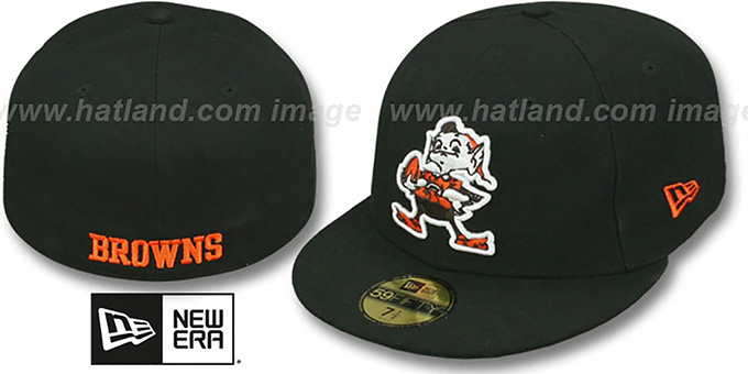 Browns Nfl Team Basic Black Fitted Hats By New Era