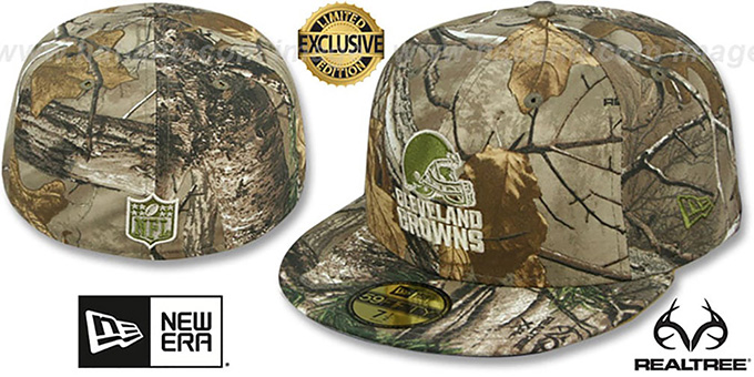 Browns 'NFL TEAM-BASIC' Realtree Camo Fitted Hat by New Era