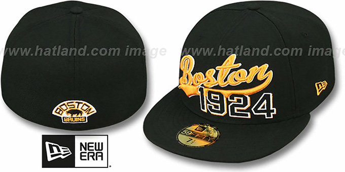 Bruins 'THE BEGINNING' Black Fitted Hat by New Era